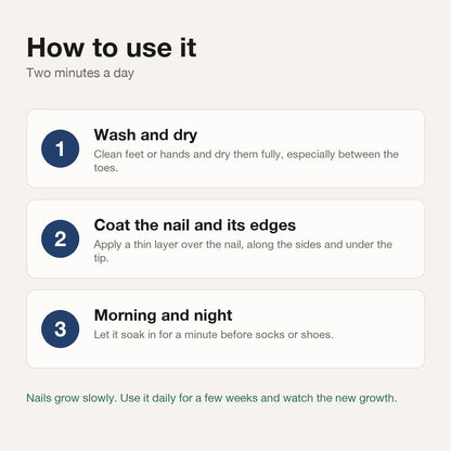 How to use the nail oil in three steps