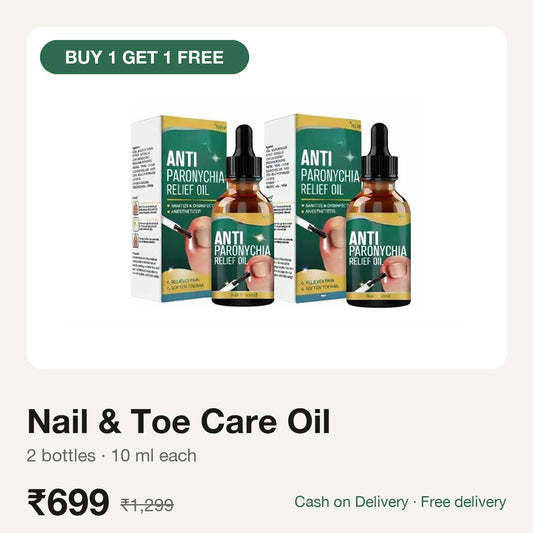 Anti Paronychia Relief Oil, Buy 1 Get 1 Free, two 10 ml bottles